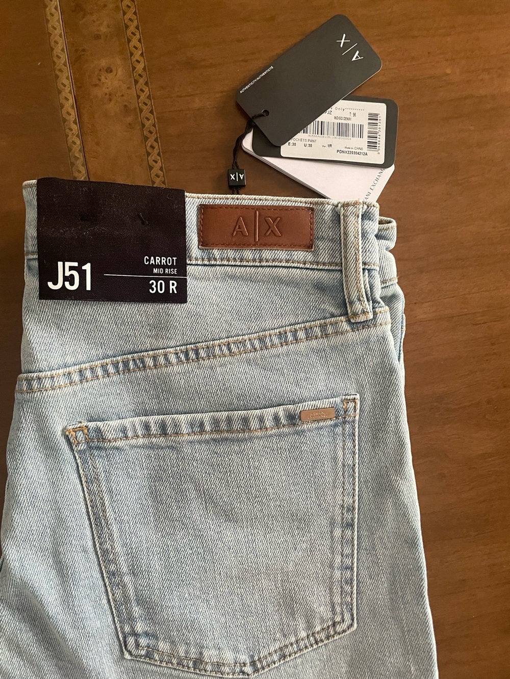Armani Exchange J 51 carrot mid rise jeans